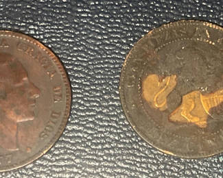 Lot 30: Spain 1870s Ten Centimos Coins