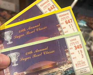 Lot 164: 5 ticket Stubs 1983 Sugar Bowl Penn State Over Georgia