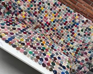 Antique yo-yo quilt. Large size - good condition….