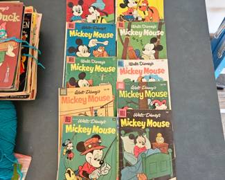 $4 each - Walt Disney Mickey Mouse comic books - basement smell