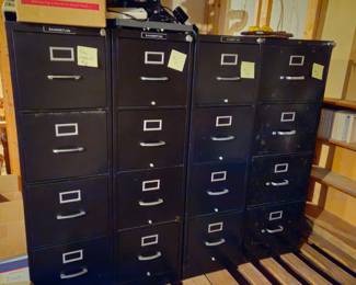 $6 each Black tall filing cabinets