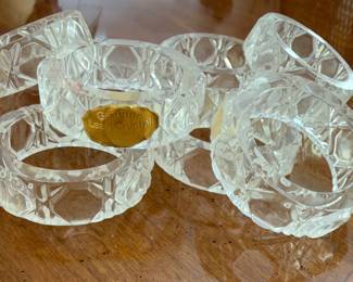 Crystal napkin rings