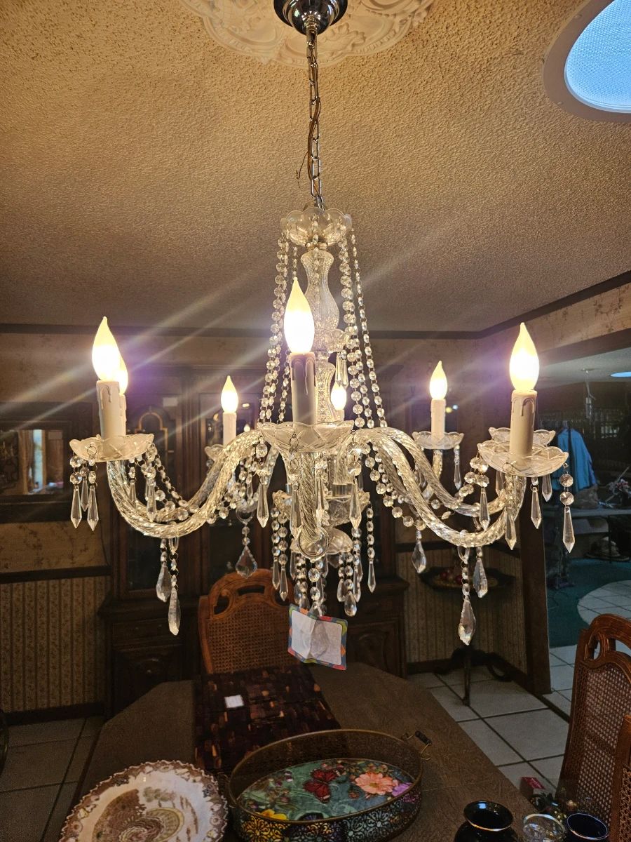 Italian crystal chandelier  6 lights $750