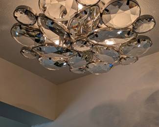 Kate Spade Lloyd crystal flush-mount ceiling light. Statement chandelier, MSRP $1,999.