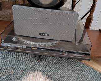 Technics SL-BD22 FG Servo automatic turntable with dust cover, vintage record player. Stainless steel bowl candle.