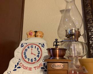 Cute clock cookie jar