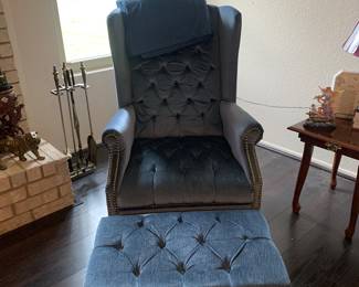 Matching wing back chairs/ottomans