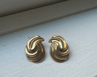 Gold Clip on Earrings
