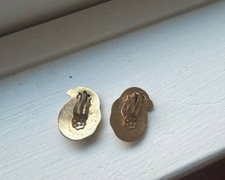 Gold Clip on Earrings