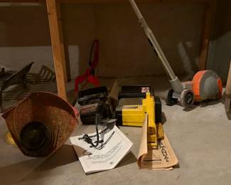 Electric chain saw, edger and weedwacker