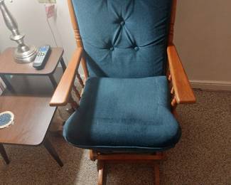 Blue rocker chair