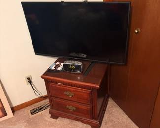 Nightstand $50, 40" TV $50