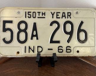 1966 Ohio County Indiana license plate 