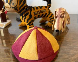Vintage 1940s–1950s University of Missouri Felt Tiger Mascot Doll