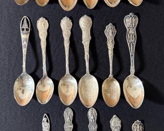 State collector solid silver spoons
