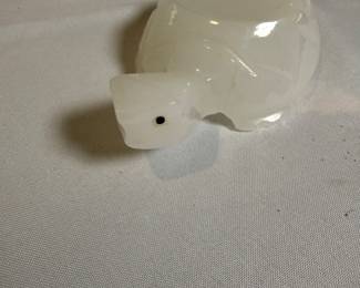 Carved White Stone Turtle Bowl