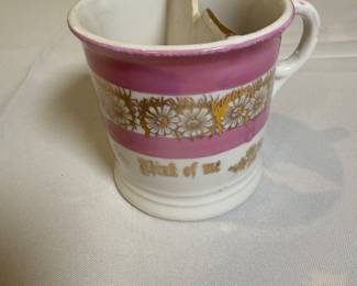 Pink Gilded 'Think of me' Shaving Mug