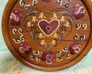 Hand Painted wooden heart plaque