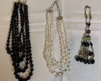 Beaded Glass Necklaces, key charm
