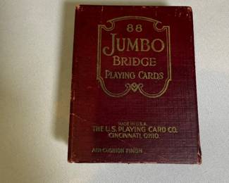 Vintage jumbo bridge cards