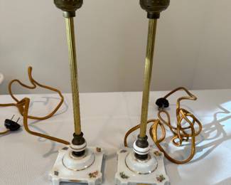 Pair of boudoir lamps