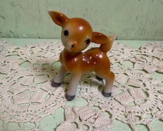 Ceramic fawn figurine