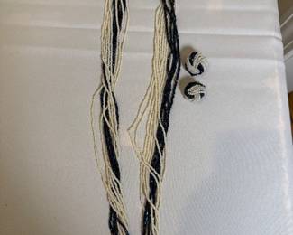 Beaded Multi-Strand Necklace & Clips