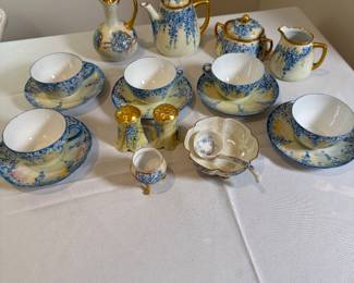 Royal Austrian hand painted tea set