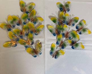 Vintage metal butterfly wall decor