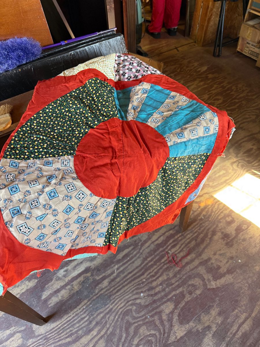 Vintage handmade quilt top