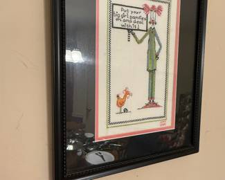 Vintage needle point and other needle work