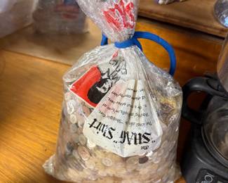 Bags of vintage buttons