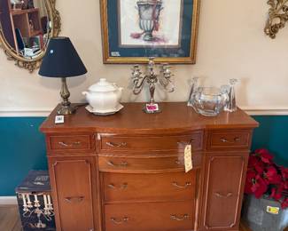 Buffet/mirrors/pictures/new gorham silverplate candelabra