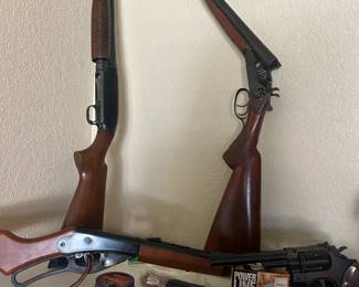 Winchester model 12 16 ga and Mohawk "Coach" black powder shot gun (antique/relic)
