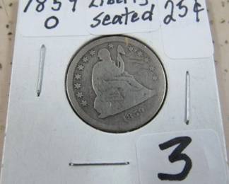 1859-O Liberty Seated Quarter