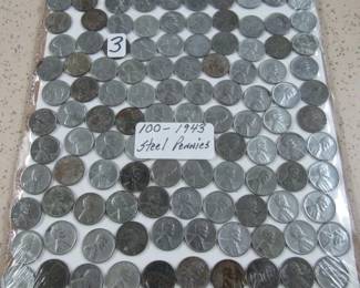 100 - 1943 Steel Cents
