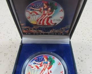 2001 Colorized Silver Eagle