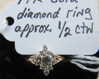14K Gold Diamond Ring