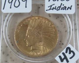 1909 Gold $10.00 Indian Head Coin