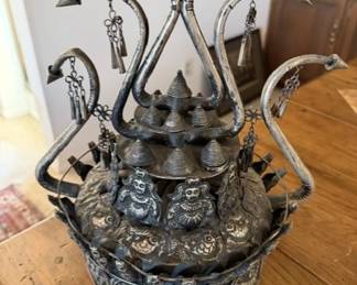 Miao (Hmong) Ceremonial silvered metal headdress or crown
