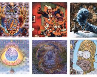 Collection of blotter art Grateful , Ken Keasey, Robert Crumb etc These are approximately 8 x 8”.