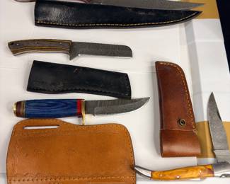Collection of handmade knives