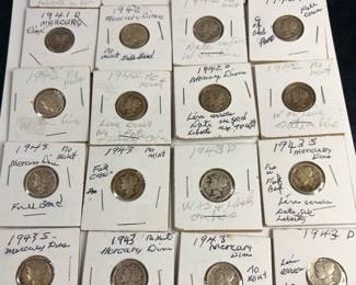 Collection of silver dimes