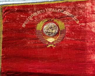 1960s Soviet Union heavy banner or flag