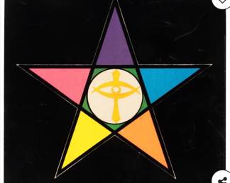 1960s black velvet universal mind church painting