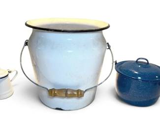 Vintage Enamelware Chamberpot More