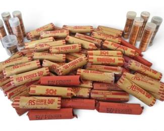 Clear Tubes Rolls Of Pennies