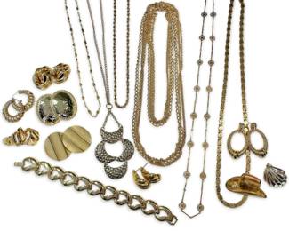 Bold Chunky GoldToned Statement Jewelry Necklaces, Earrings, More