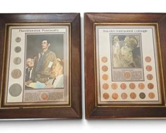 Framed Presidential Coin Collections