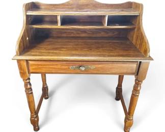 Vintage Wood Writing Desk